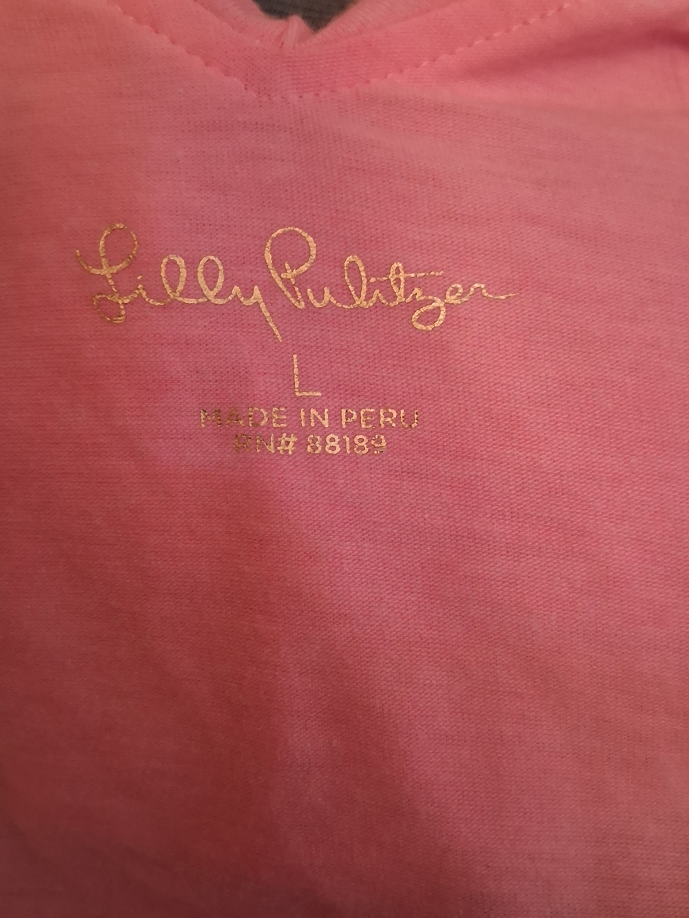 Lilly Pulitzer Pink Ruffle V-Neck Shell - Picture 3 of 11
